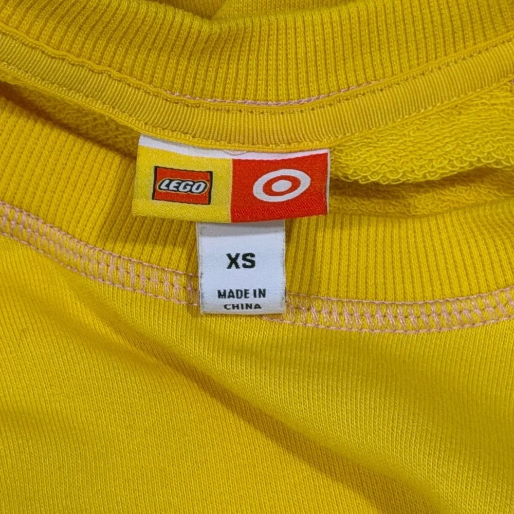 LEGO x Target Women's Size XS Yellow‎ Sweatshirt Embossed Minifigure Face Casual